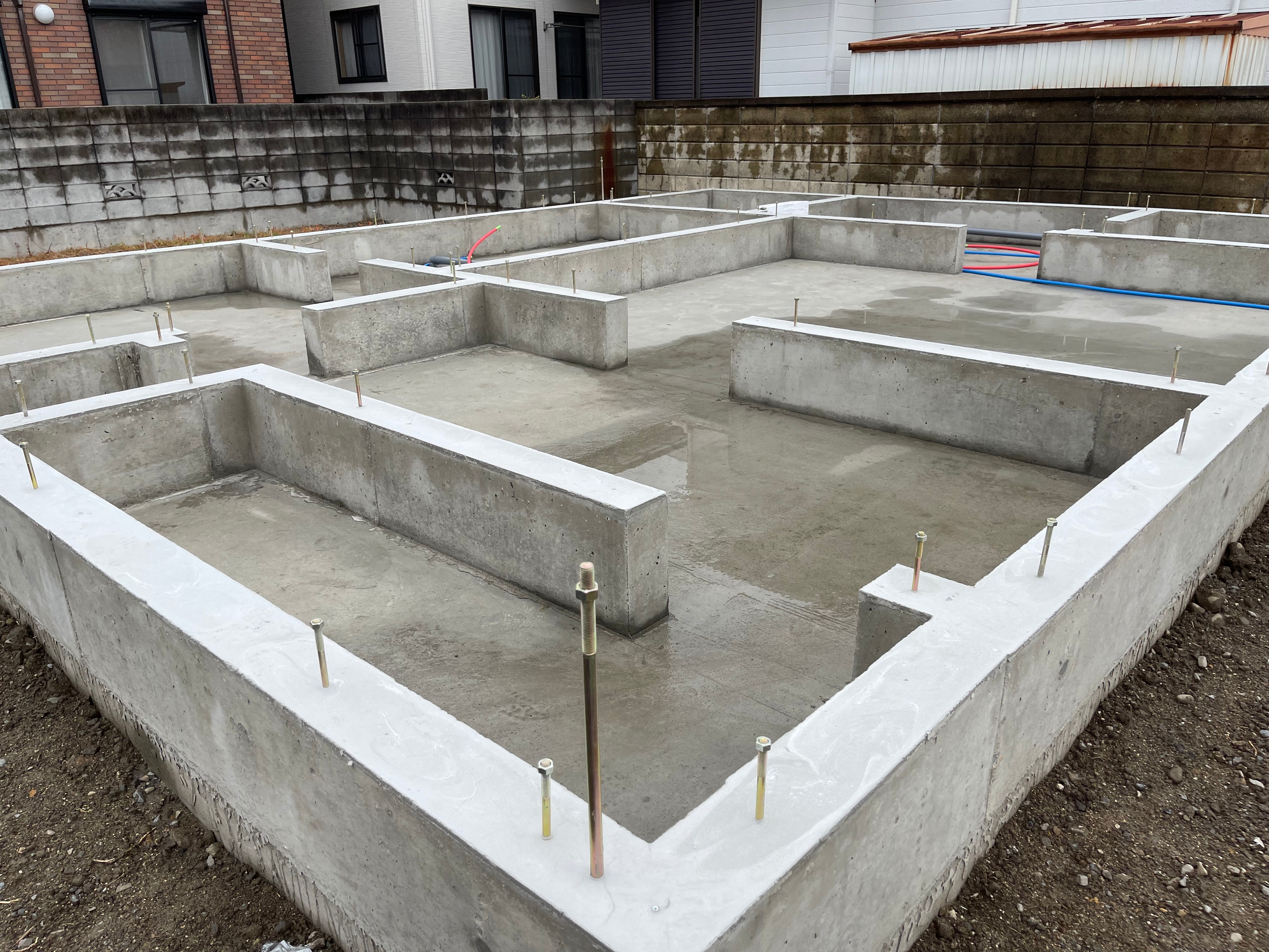 住宅基礎工事 - べた基礎の実際の施工現場